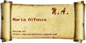 Maria Alfonza névjegykártya